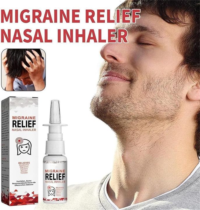 South Moon Migraine Treatment Nasal Inhaler Headache Relief Improve Rhinitis Nose Congestion Discomfort Easy Breath Sinus Spray - 30ml