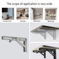 2 piece Heavy Duty Folding Shelf Brackets - 8, 10 12 - Wall Mounted for Bench Table with Screws. 
