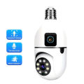 Dual lens  Dual screen Bulb Wi-Fi IP CCTV Camera 360 Degree Rotation. 