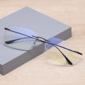 Men Rimless Reading Glasses Women Presbyopic Lens Eyewear Anti Blue Light Blocking Glasses TR90 Metal Titanium Eyeglasses Frame. 