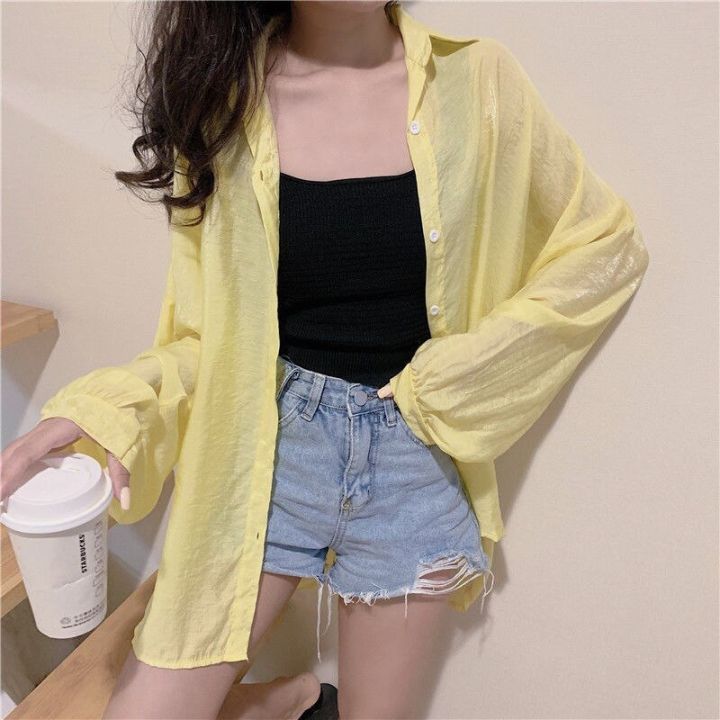 2022%20New%20Summer%20Long%20Sleeve%20Chiffon%20White%20Shirt%20Women%20Transparent%20Button%20Sun%20Protection%20Ladies%20Blouse%20Beach%20Female%20Clothing%20-%20Image%208