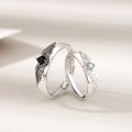 Wholesale 2PCS/Set Devil Angel Couple Rings for Women Men Simple Ring Trendy Jewelry Gifts Adjustable Wedding Engagement Rings.