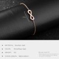 Charms Bow-Knot Shape Korean Silver Minimal Stainless Steel Womens Bracelet.