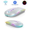 Rechargeable Wireless Rgb Waterproof Optical Mouse For Pc And Laptop Gamer Dual Model 2.4Ghz Mouse - Versatile And Waterproof Wireless Gaming Mouse. 