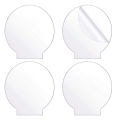 4Pcs Clear Acrylic Sheet Round Panel Thick (4mm) Plastic Acrylic Board for LED Light Base,Sign,DIY Display Projects. 