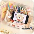 Desktop File Tray Cute Stationery Holder Large-capacity Stationery Storage Box Cute Desk Organizer Cartoon Pencil Holder. 