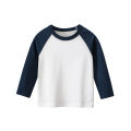 GC Boys Long Sleeve Shirts Cotton Crew Neck Basic Color Blocking Long Sleeve Tees Soft Kids' T-Shirts Top.