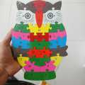 Kids Wooden Block Puzzle Animal Wooden Abc Puzzles Mystery Puzzle Alphabet Puzzle Preschool Gift-Owl. 