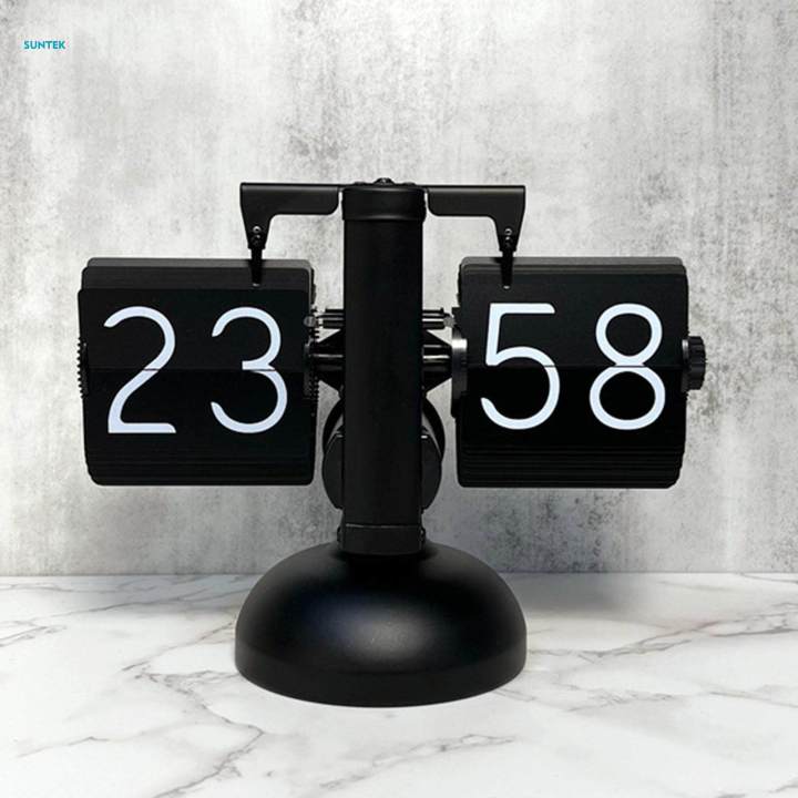 Retro Clock Table Clock, Creative, Mechanical Clock,Flip Clock for Desk