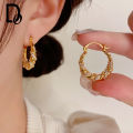 Elegant Delicate Simple Gold Hoop Earrings Crystal Zircon Twist Earrings for Women Accessories Trendy. 