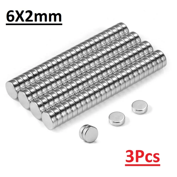 3Pcs%20-%206x2mm%20DISC%20Neodymium%20Magnet%206x2mm%20Industrial%20Super%20Strong%20Neodymium%20Disc%20Type%20-%20Image%202