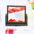 Square Moving sand art Artistic Glass Moving 3D sand picture Rotatable 3D Glass deep sea sandscape for Home decor Office desk. 
