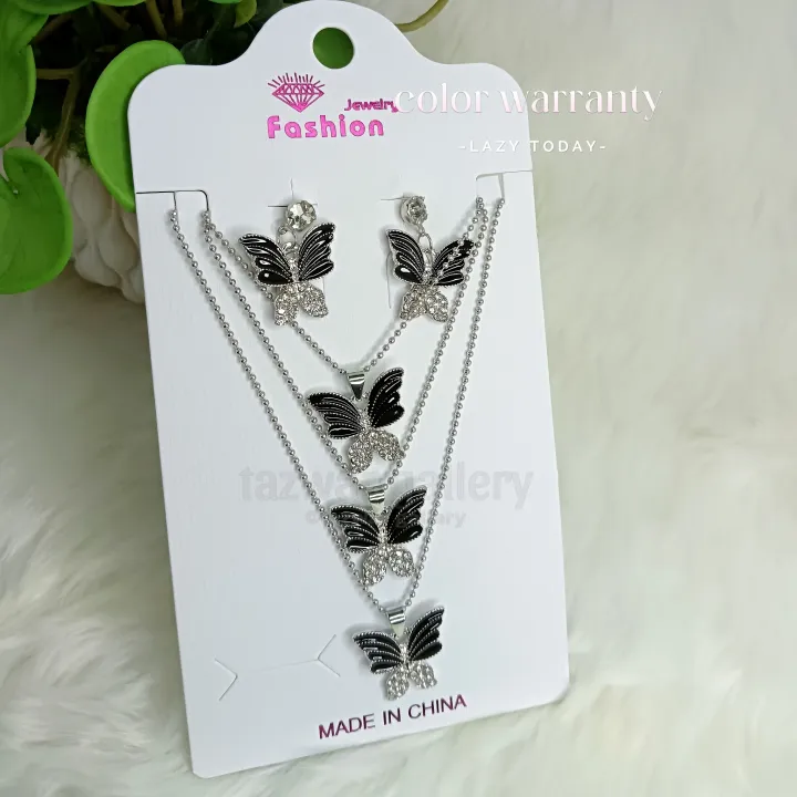 Women's%20Wedding%20Jewelry%20Set%20with%20Necklace%20Pendant%20Chain%20and%20Earrings%20-%20Image%202