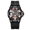 SIBOTTE Tourbillon Hollow out Mechanical watch for men 50M Waterproof Steel shell Luxury Men watches Sapphire Luminous Man watch. 