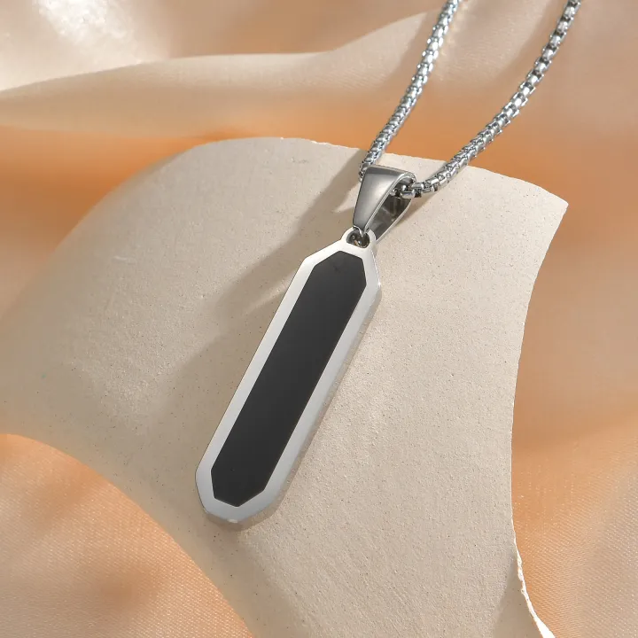 Simple%20Black%20Men%20Stainless%20Steel%20Bead%20Chain%20Necklace%20Chain%20For%20Men%20-%20Image%204