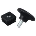 10 Sets 45mm Base Dia Adjustable Leveling Foot 25mmx25mm Square Tube Insert Kit. 