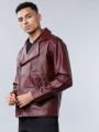 Pantoneclo Premium Quality Casual & Stylish PU Leather Men’s Biker Jacket. 