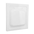 White Dual Door Dryer Vent Cover ABS Outdoor Dryer Exhaust Vent Cover with 4 Screws for 4 Inch Pipes and Vents White. 