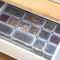 Spice Divided Storage Box Seasoning Box Kitchen Household Anise Cinnamon Dried Peppers Compartment Flip Seal Storage Box. 