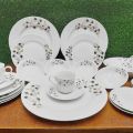 32 Pcs Dinner Set Paragon Ceramic.With 6x Dinner Plate, 6x Breakfast Plate, 6x Cup, 6x Saucer, 6x Sweet Bowl, 1x Curry Bowl, 1x Rice Dish.. 