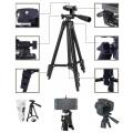 Tripod 3120 Camera Stand with Phone Holder Clip - Black. 