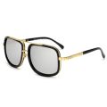 2021 New Fashion Big Frame Sunglasses Men Square Metal Sun Glasses Women RetroVintage High Quality Gafas Oculos De Sol.