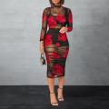 3ocs/set Set Women Dress Set Black Tank Top Skirt Floral Printed Dress Three-piece Set Elegant Transparent Mesh Dress.