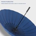 24 Bone Long Handle Large Umbrellas Reinforcement Windproof Parasols Sun Rain Umbrellas for Women Men. 
