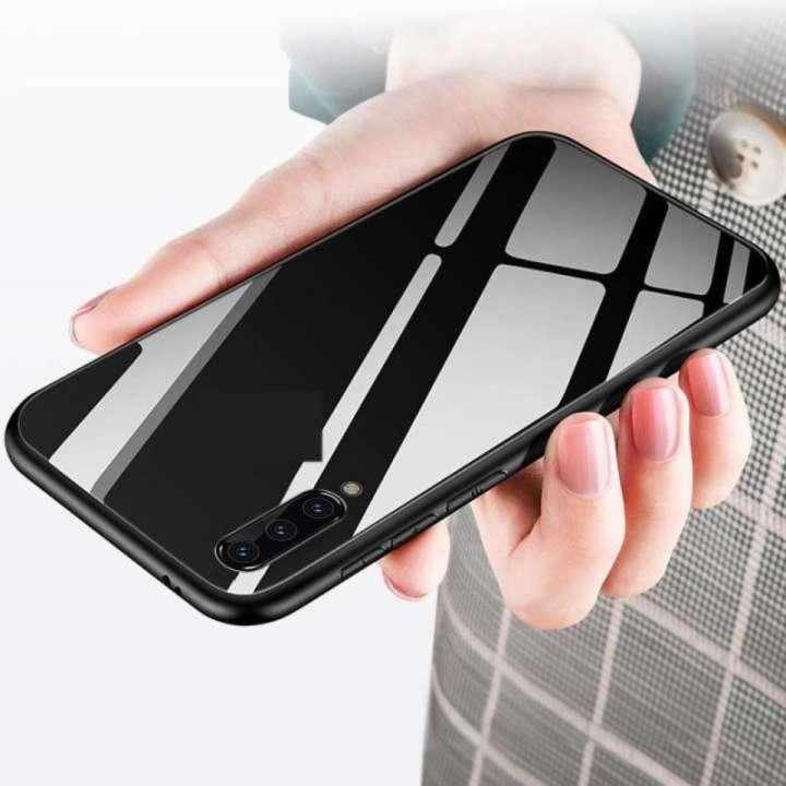 Samsung Galaxy A30s / Samsung Galaxy A50s - Tempered Glass Case Hard Glossy Shockproof Back Cover