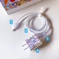 4 in 1 Charger Case for Apple 20W 18W Fast Charging Adapter Cute Astronaut Snoopy iPhone 13 12 11 iPad Clear Soft Cover for USB Data Line Protection. 