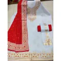 VIP Screen Print Exclusive collection Cotton White Color Salwar Kameez For Women. 
