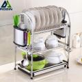 3 Layer stainless steel Kitchen Dish Rack - Silver. 