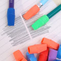 20Pcs/Bag Pencil Top Eraser Caps Chisel Shape Pencil Eraser Toppers Student Painting Correction Supplies Stationery Random Color. 