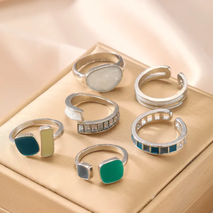 6Pcs%20Gold%20Enamel%20Boho%20Knuckle%20Joint%20Ring%20Set%20French%20Vintage%20Irregular%20Green%20Drip%20Oil%20Stacked%20Ring%20Set%20Trendy%20Layered%20Full%20Finger%20Jewelry%20Gift%20-%20Image%208