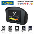 AUTOOL X50Plus Car OBD II HUD Meter Digital Water Temperature Monitor Fault Detection Fuel Pressure Display Speedmeter Voltmeter. 