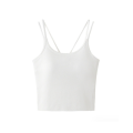Women Camisole Vest Summer Sleeveless Cotton Bustier With Pads Soft Elastic Vest Top Thin Seamless Bralette Spice Girls Tank Top. 
