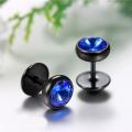 Stainless Steel Blue Stone Earrings For Men.