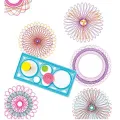 Spirograph Drawing Circle Designs Set Design Ruler- Multi-Color. 