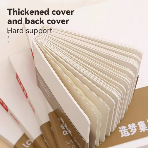 Languo%2058%20Sheets%20Drawing%20Notebook%20Thick%20Paper%20Sketchbook%20Portable%20Watercolor%20Book%20Gouache%20Notepad%20Art%20Supplies%20Stationery%20(80mmx80mm)%20-%20Image%202