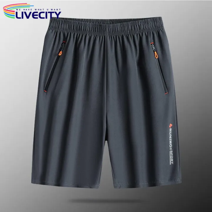 Short%20Pants%20Elastic%20Waistband%20Men%20Ice%20Silk%20Fitness%20Loose%20Shorts%20-%20Image%203