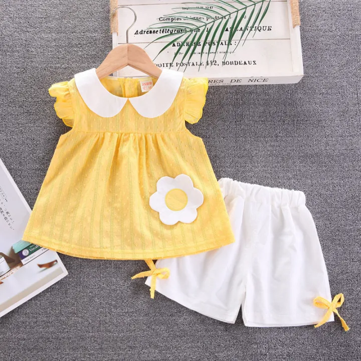 Baby%20Girl%20Summer%20Western%20Suit%202024%20New%20Baby%20and%20Children's%20Clothes%20Girls%20Short%20Sleeve%20Clothes%20Small%20Children's%20Summer%20Clothes%201-4%20years%20old%20-%20Image%203
