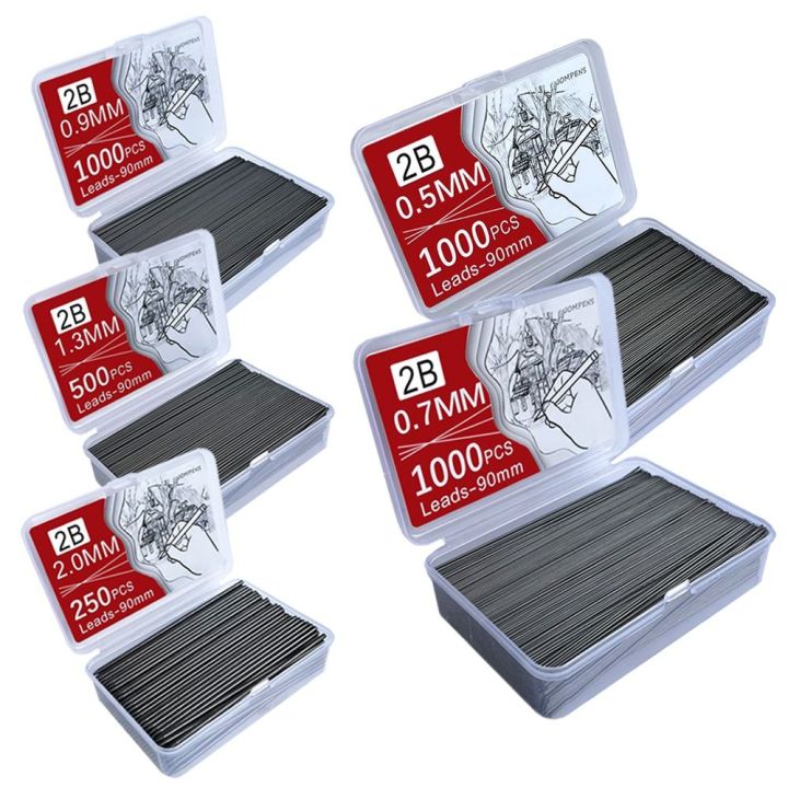 1000PCS/Box%200.5/0.7/0.9/1.3/2.0mm%20Automatic%20Pencil%20Refill%20High%20Quality%20Black%2090mm%20Length%20Mechanical%20Pencil%20Replacement%20Refill%20Erasable%20Graphite%20Mechanical%20Pencil%20Lead%20Art%20Sketch%20Drawing%20Supplies%20-%20Image%203