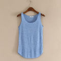 Spring Summer New Tank Tops Women Sleeveless Round Neck Loose T Shirt Ladies Vest Singlets.