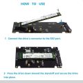 M.2 NGFF to 2.5 Inch SATA SSD/MSATA to SATA Adapter Card Case (B Key for PC Adapter M2 +M Desktop Socket NGFF ).