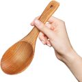 4 Pieces Wood Spoons 21.5cm Wooden Rice Paddle Versatile Serving Spoon Non Stick Heat Resistant Cooking Spoon Exquisite Product. 