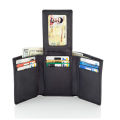 Large capacity 30% discount leather with anti-theft and ID window, high-end feeling men's wallet.