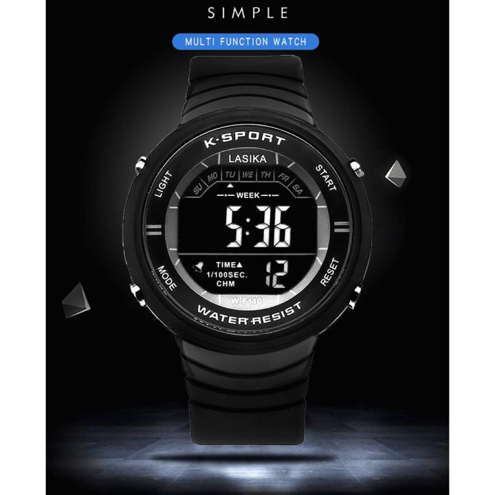 NEW LASIKA W-F110 Water Resistance/ Waterproof Silicon Digital Watch ...