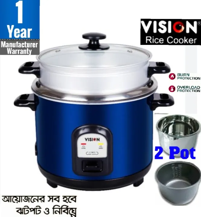 VISION/VIGO%203.L%20RICE%20COOKER%20with%202%20Pot%20(1%20S.S%20&%201%20Aluminium)%20-%20Image%204