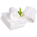 Baby Muslin Bath Towels, 10 Pack Cotton Baby Face Towel,White. 