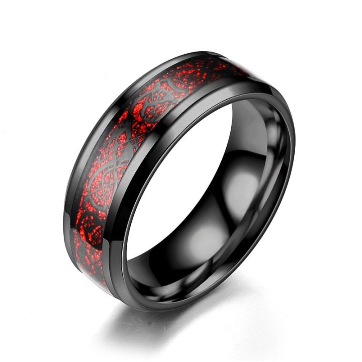 Wholesale%20Man%20Ring%20Carbon%20Fiber%20Black%20Dragon%20Inlay%20Comfort%20Fit%20Stainless%20steel%20Rings%20for%20Men%20Wedding%20Band%20Ring%20-%20Image%207